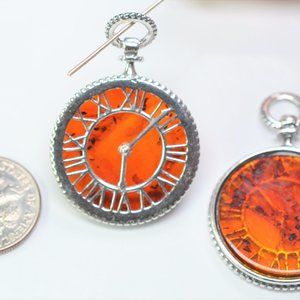 Baltic Amber Roman Numeral Clock